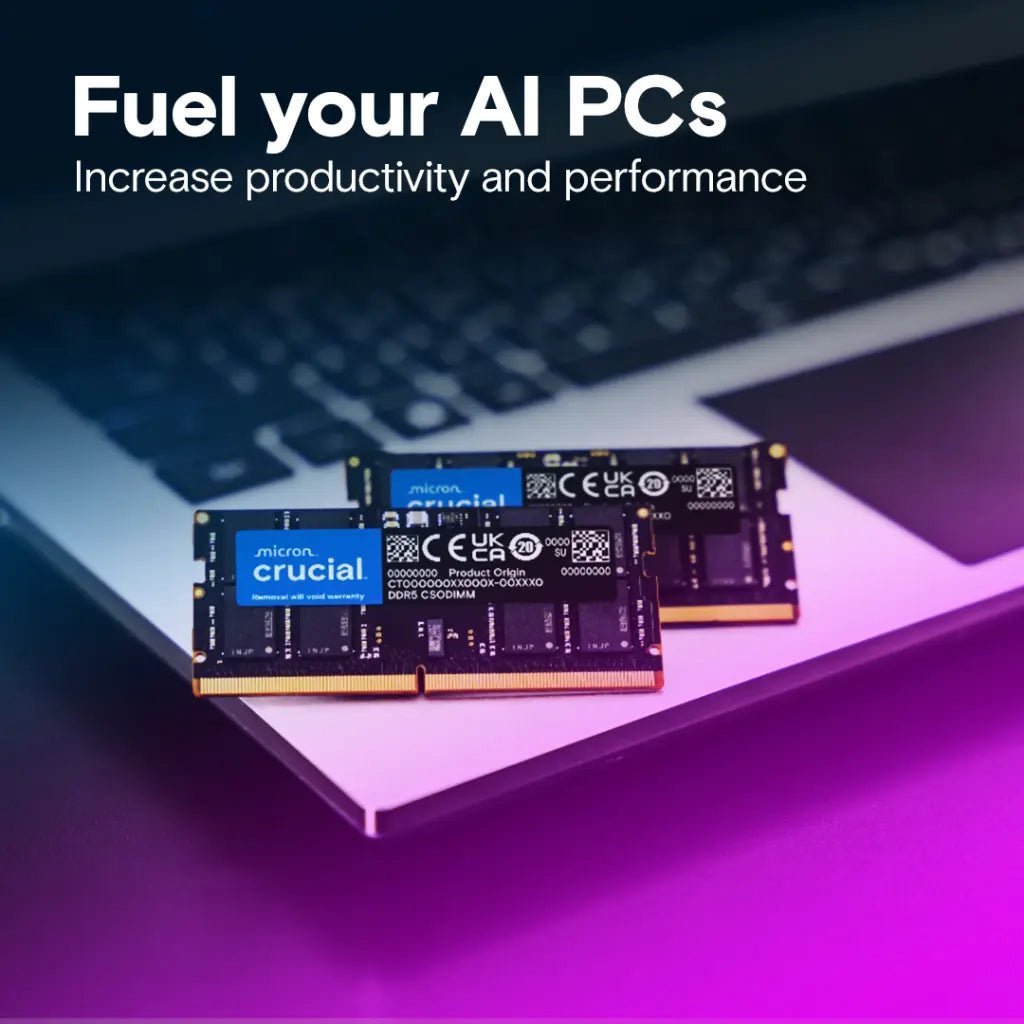 Crucial 32GB DDR5 6400MHz CL52 SODIMM Laptop Memory Module