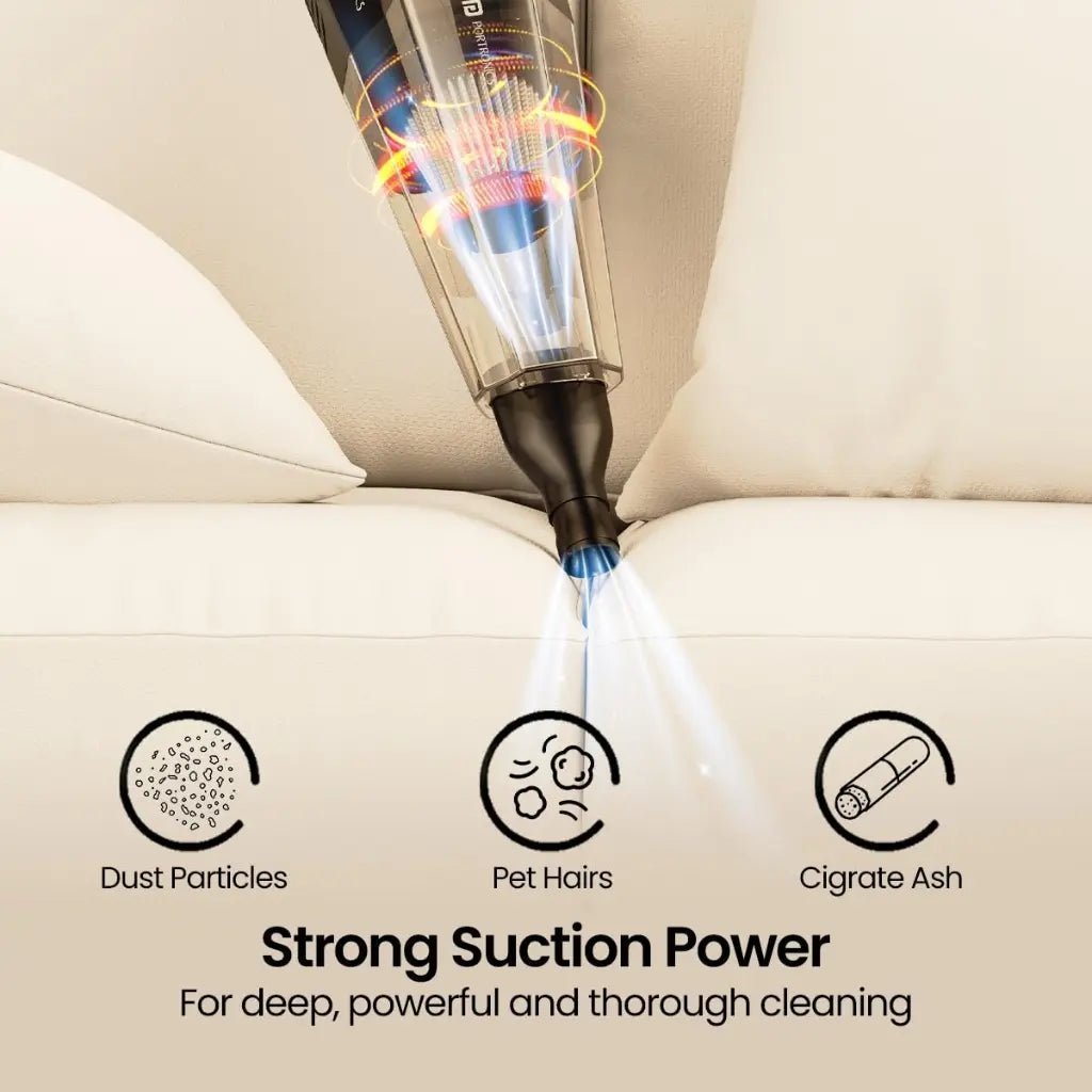 Portronics Mopcop POR 2573 Portable Rechargeable Handheld Vacuum Cleaner with Washable HEPA Filter