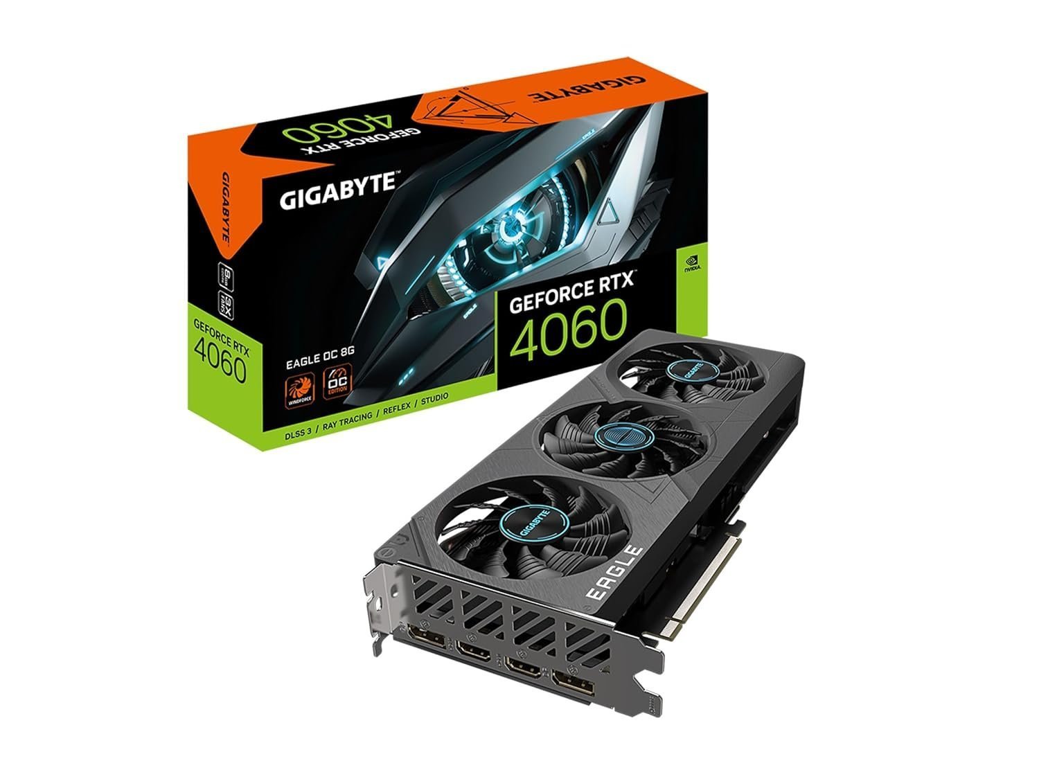 Gigabyte GeForce RTX 4060 EAGLE OC 8GB 128-Bit GDDR6 Graphics Card
