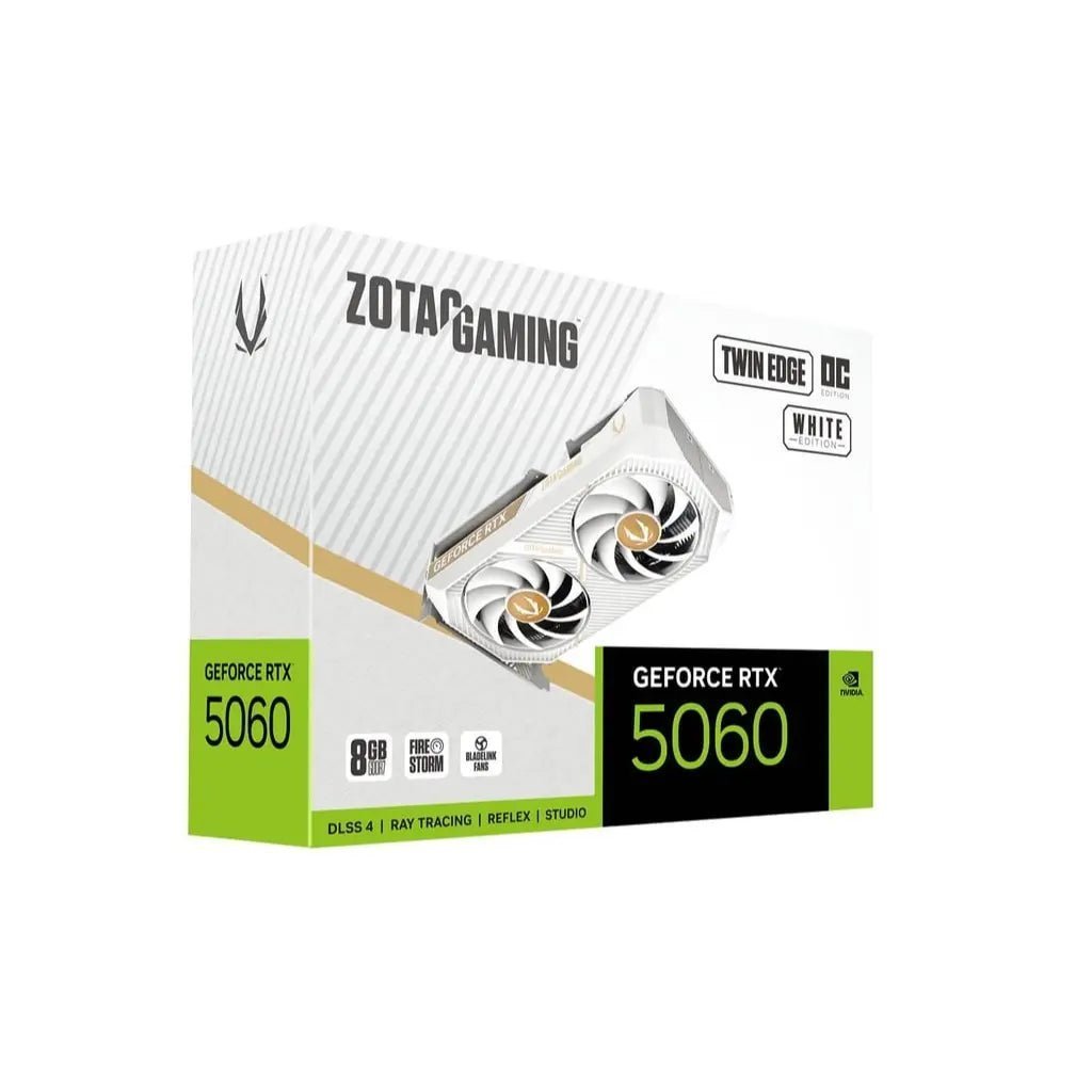 ZOTAC Gaming GeForce RTX 5060 Twin Edge OC White Edition 8GB GDDR7 Graphics Card ZOTAC Gaming GeForce RTX 5060 Twin Edge OC White Edition 8GB GDDR7 Graphics Card