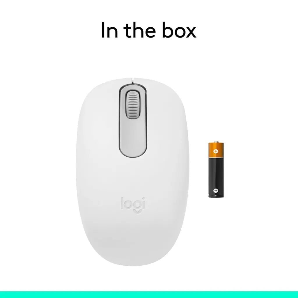 Logitech M196 Bluetooth Wireless Optical Mouse - Off White - Compact Ergonomic Design Logitech M196 Bluetooth Wireless Optical Mouse - Off White - Compact Ergonomic Design