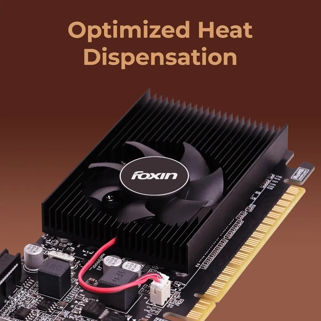 Foxin GT740 4GB 128-Bit DDR3 High-Efficiency Desktop Graphics Card for Gaming and Multimedia