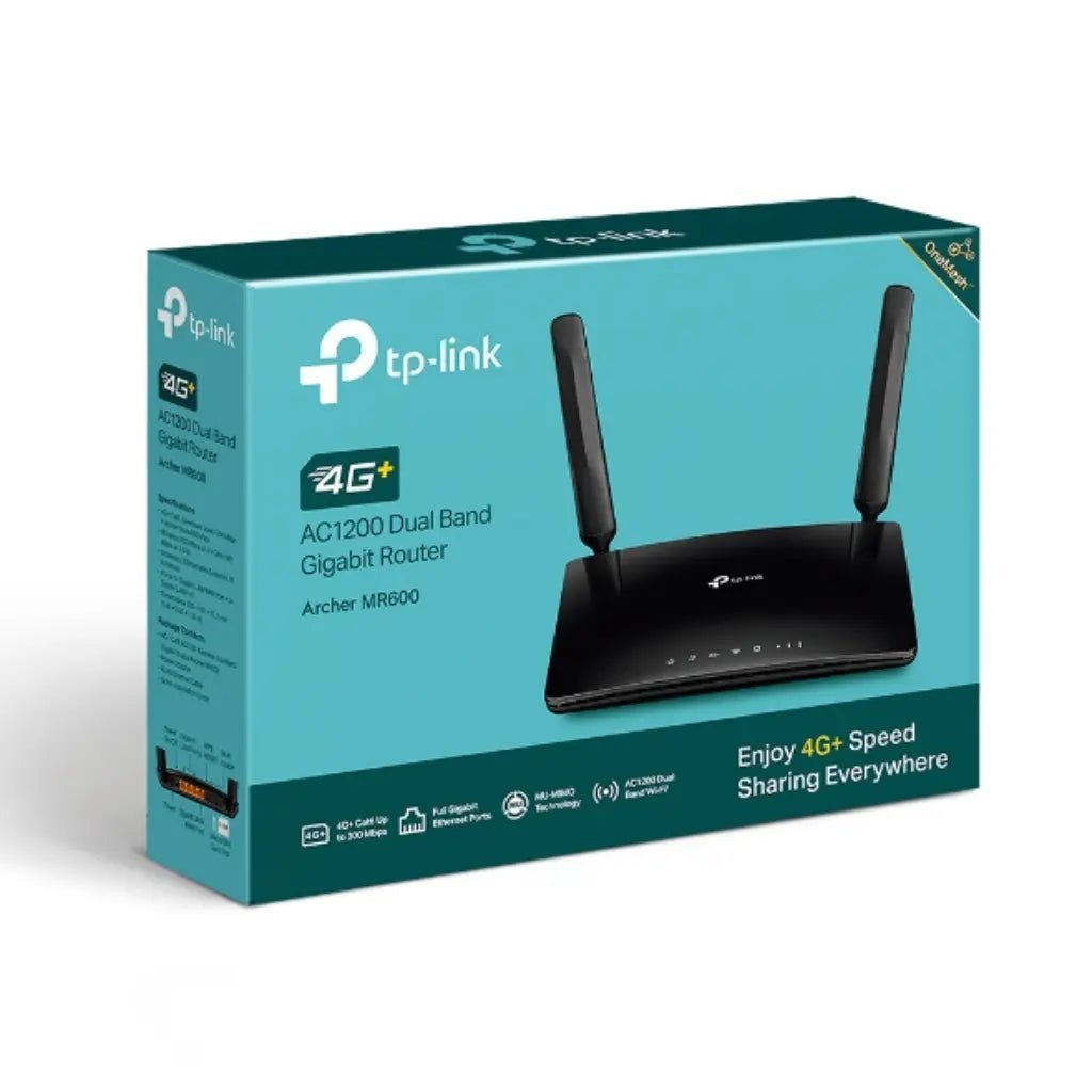 TP-Link Archer MR600 V3 4G+ Cat6 AC1200 Dual Band Gigabit Wireless Router TP-Link Archer MR600 V3 4G+ Cat6 AC1200 Dual Band Gigabit Wireless Router