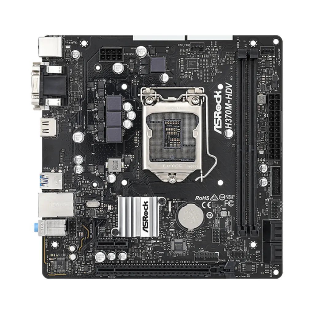 ASRock H370M-HDV Intel H370 LGA1151 DDR4 Micro ATX Motherboard for 8th and 9th Gen Intel Core Processors