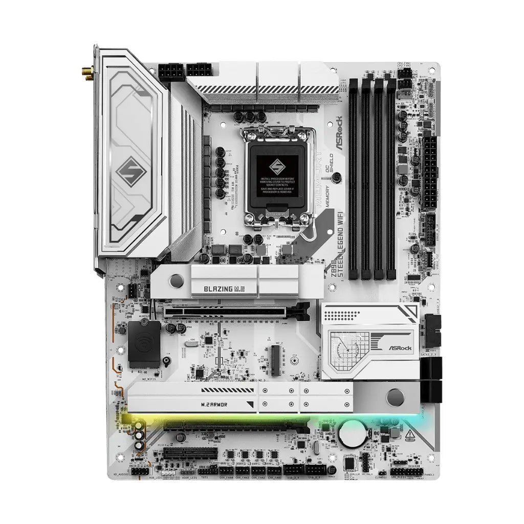 ASRock Z890 Steel Legend WiFi 7 Intel Z890 LGA1851 DDR5 ATX Motherboard - Premium Gaming Edition