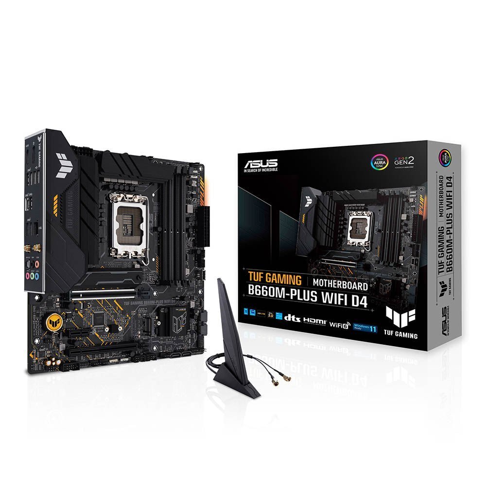 ASUS TUF Gaming B660M-Plus WIFI D4 Intel B660 LGA 1700 Micro-ATX Motherboard with PCIe 5.0 and Thunderbolt 4 Support
