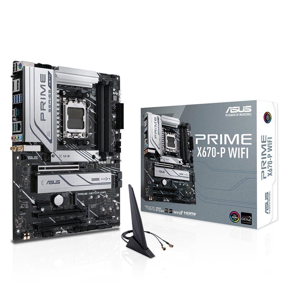 ASUS PRIME X670-P WIFI AMD Socket AM5 ATX Motherboard with PCIe 5.0 USB 4 Header and Three M.2 Slots