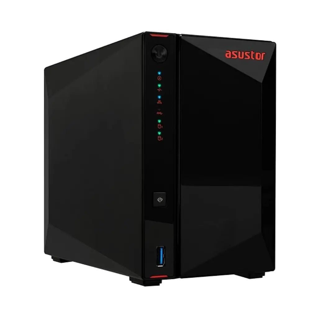ASUSTOR AS5202T 2-Bay Network Attached Storage (NAS) with 2.5GbE Port and 4K HDMI Output (Diskless)