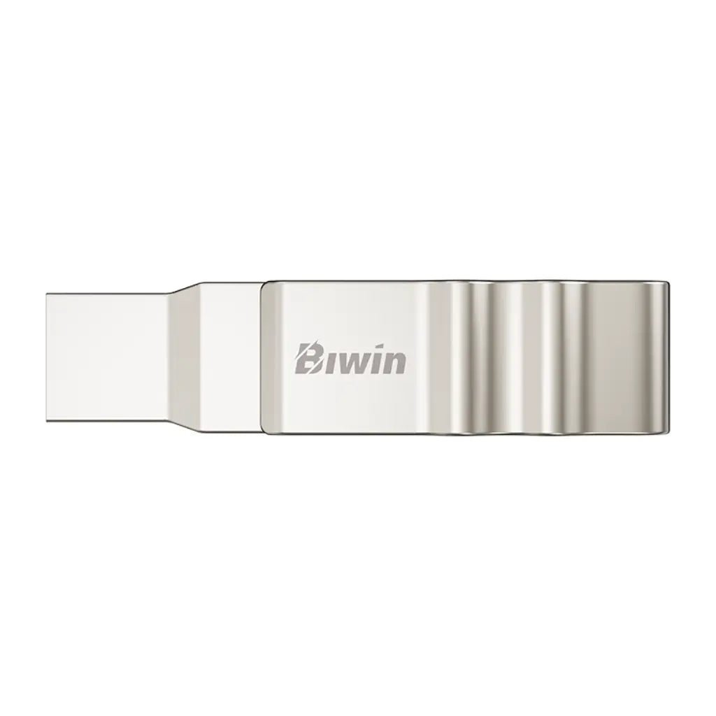 Biwin UD150 256GB Dual-Port USB Flash Drive with Type-A and Type-C Connectors and 360-Degree Swivel Design
