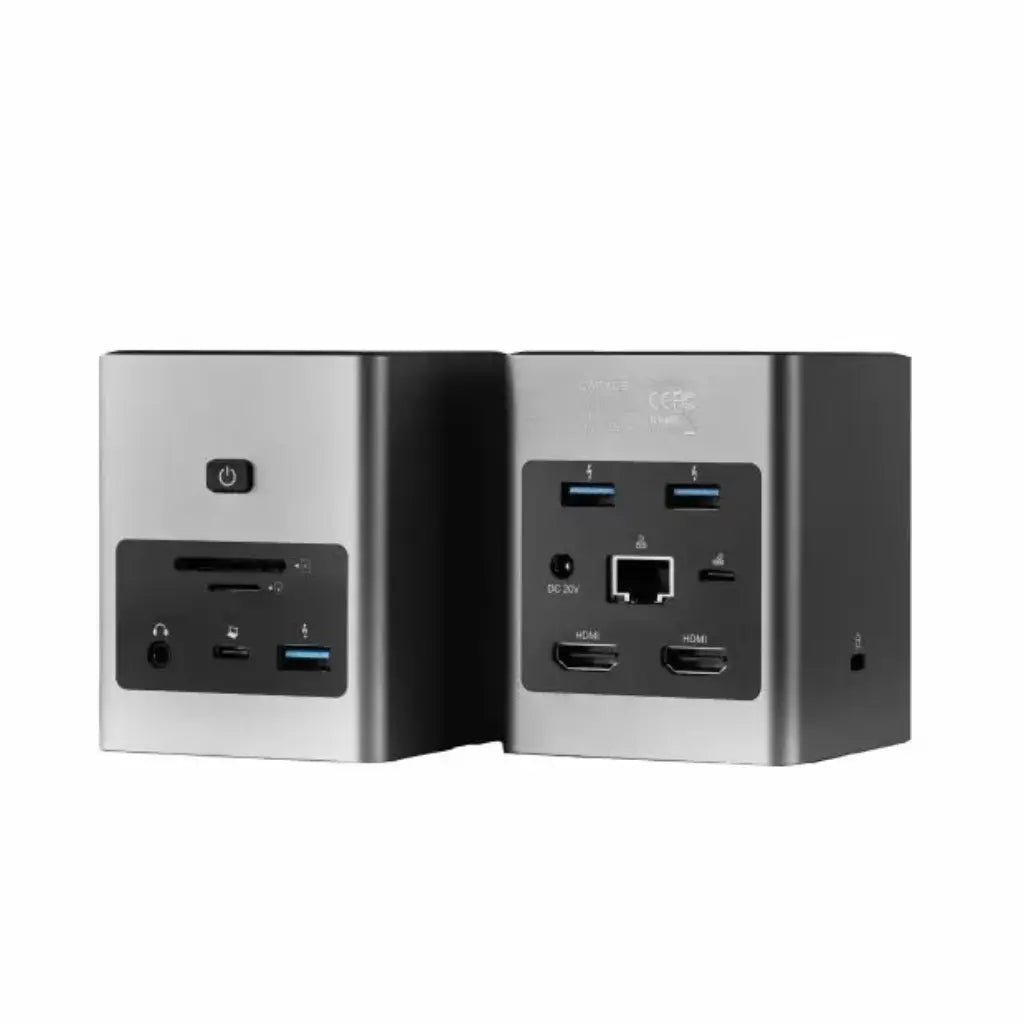 Cadyce CA-2HDQD USB-C Dual HDMI Cube Docking Station with USB 3.0 Hub