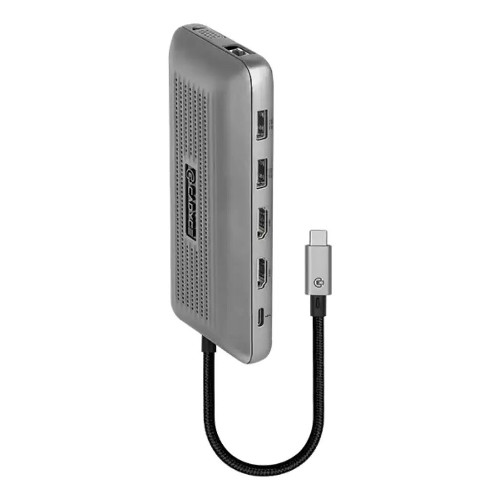 Cadyce CA-2HDVG Plus USB-C Dual 4K HDMI & VGA Docking Station with 50cm Integrated Cable
