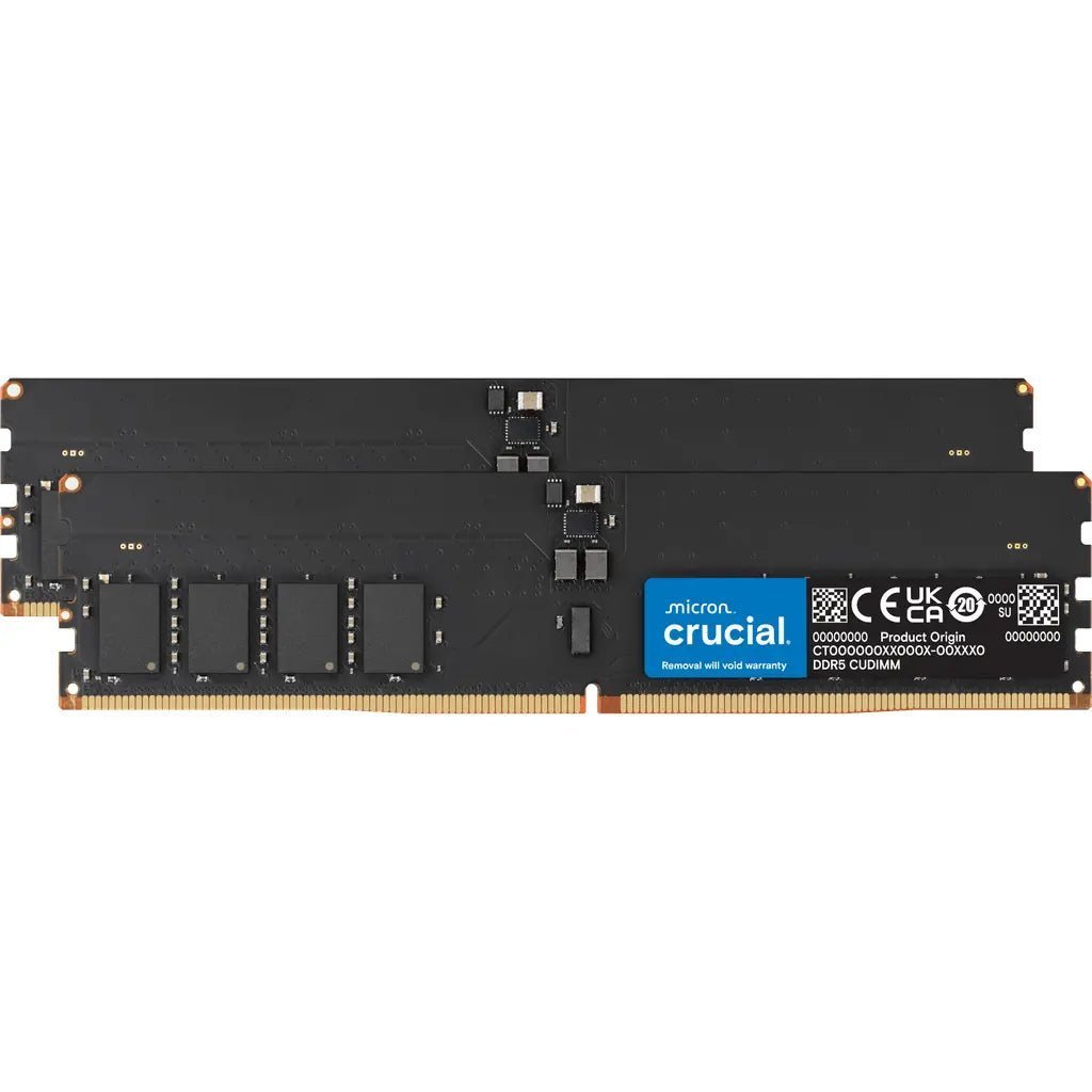 Crucial 128GB (2x64GB) DDR5 6400MHz CL52 CUDIMM Desktop Memory Kit