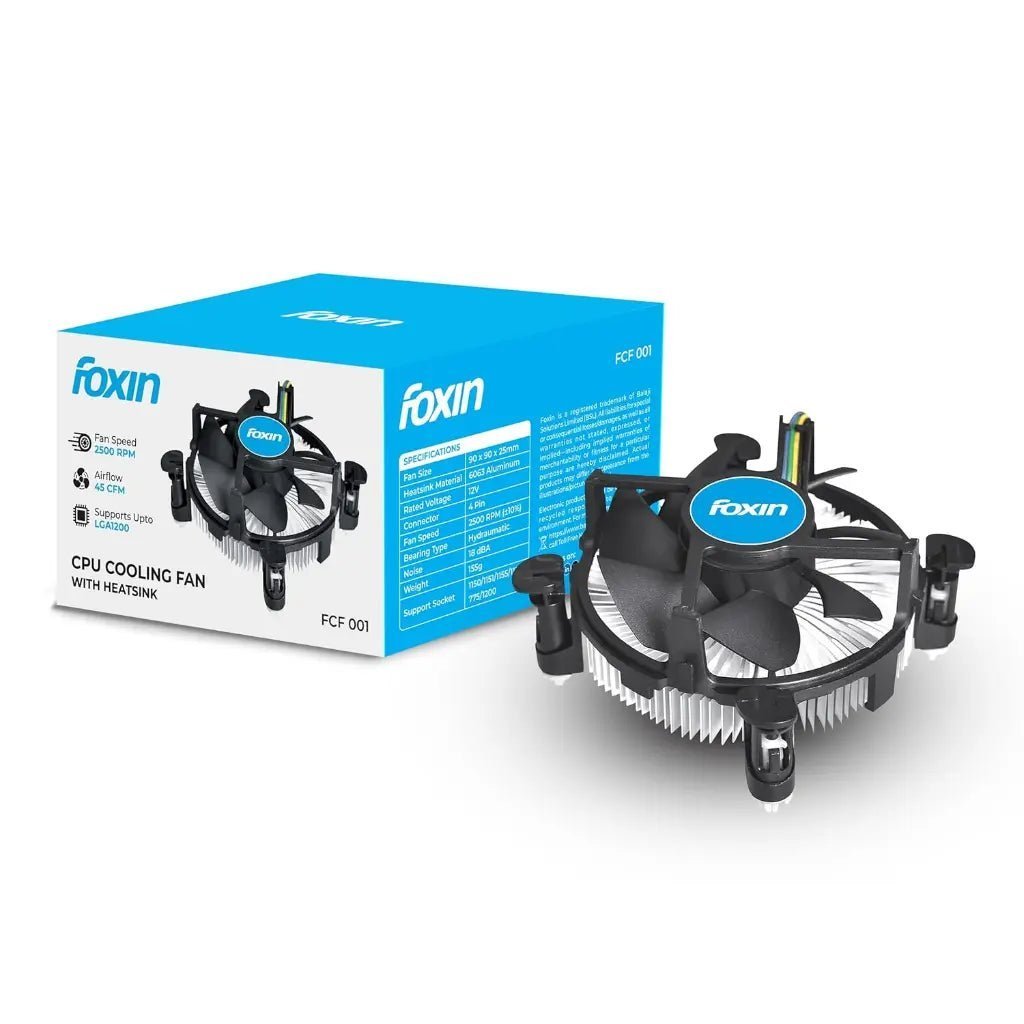 Foxin FCF 001 90mm RGB CPU Cooling Fan with Hydramatic Bearing
