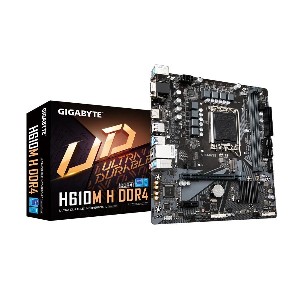 GIGABYTE H610M H DDR4 Intel H610 LGA 1700 Micro-ATX Motherboard