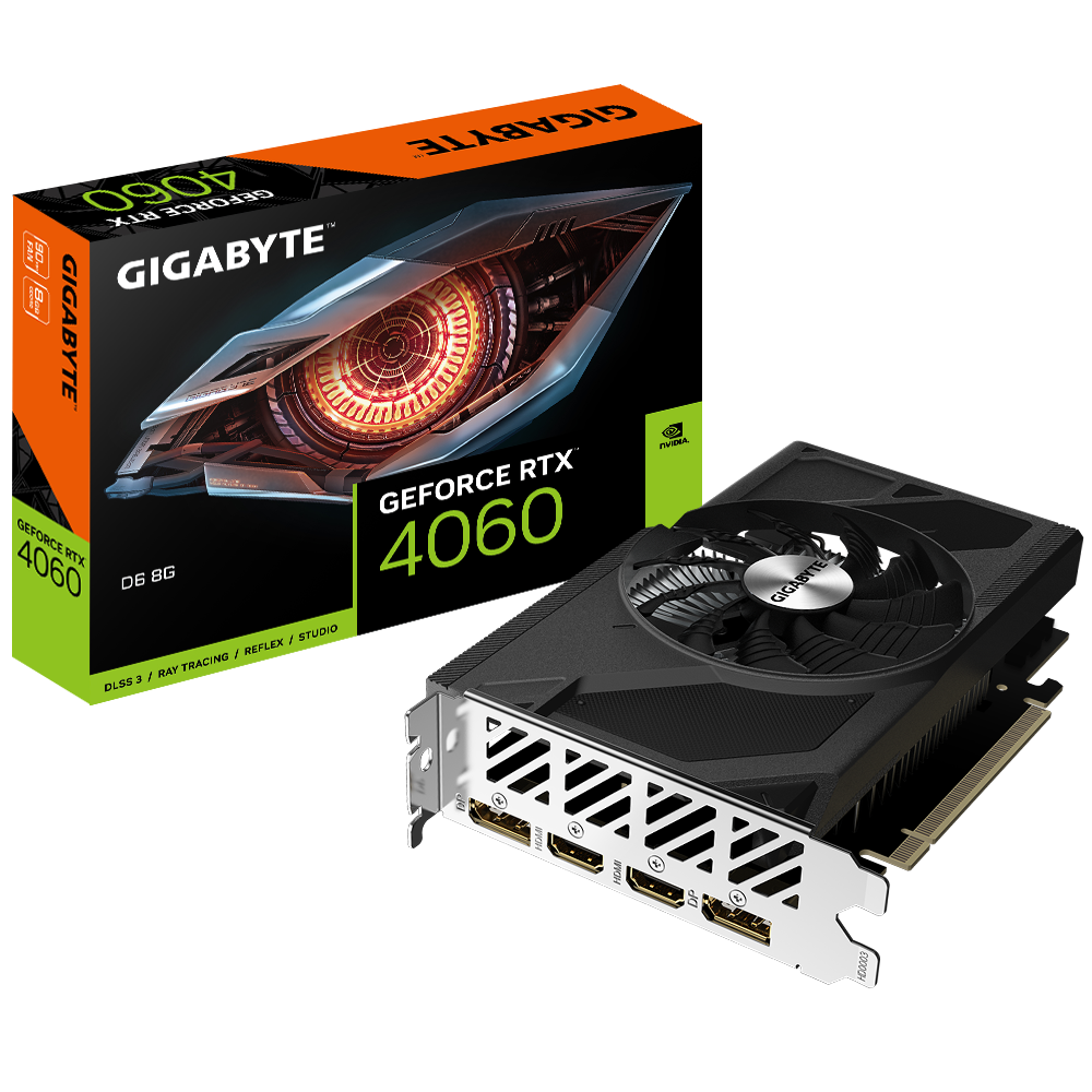 Gigabyte GeForce RTX 4060 D6 8GB 128-Bit GDDR6 Graphics Card Gigabyte GeForce RTX 4060 D6 8GB 128-Bit GDDR6 Graphics Card