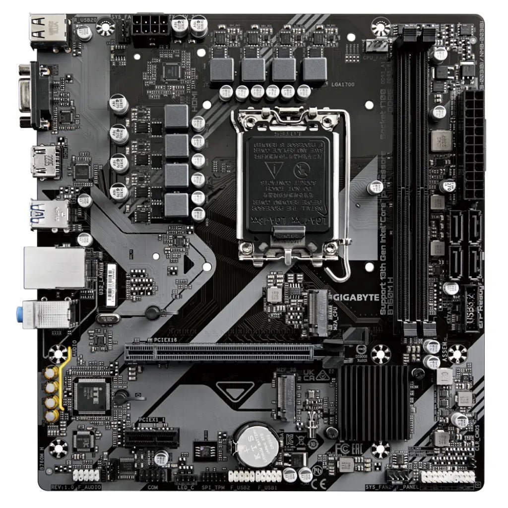 Gigabyte B760M H Intel B760 LGA1700 DDR5 Micro-ATX Motherboard for 12th/13th/14th Gen Intel Core Processors