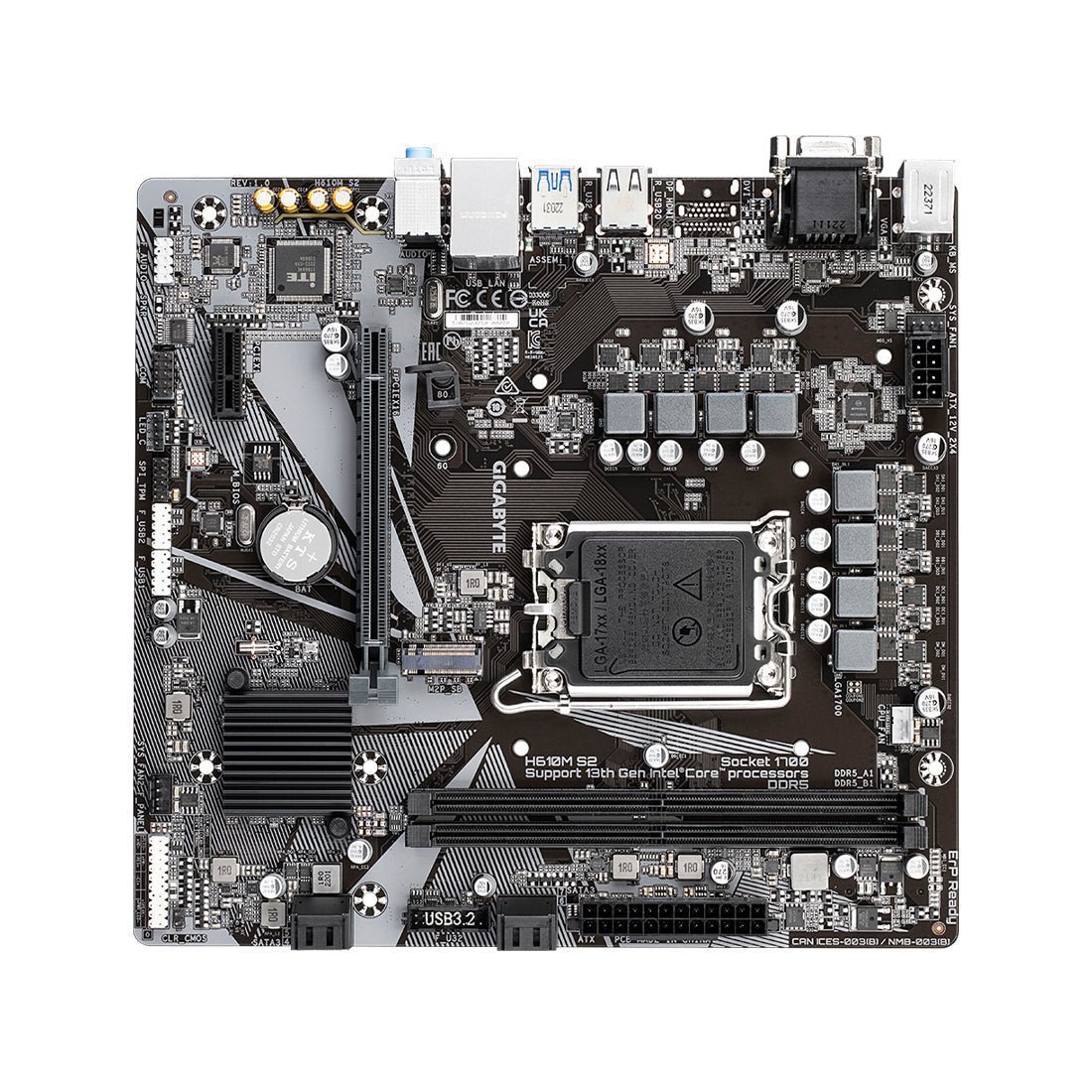 GIGABYTE H610M-S2 Intel H610 LGA1700 DDR4 Micro-ATX Motherboard GIGABYTE H610M-S2 Intel H610 LGA1700 DDR4 Micro-ATX Motherboard