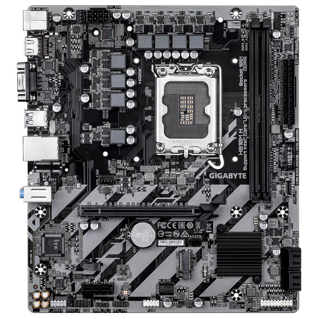 Gigabyte H810M H Intel H810 Chipset LGA1851 Socket DDR5 Micro ATX Motherboard