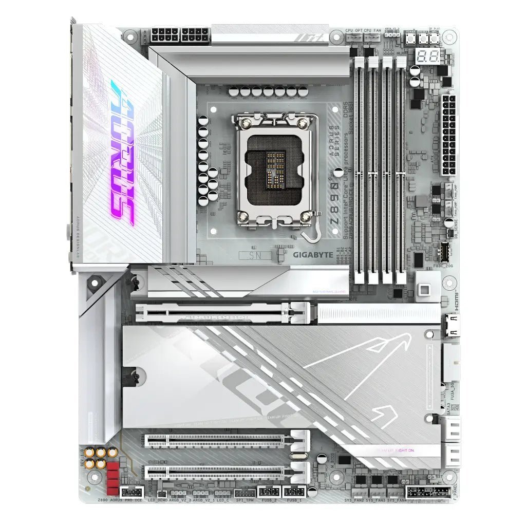 Gigabyte Z890 AORUS PRO ICE Wi-Fi 7 Intel Z890 LGA 1851 DDR5 ATX Motherboard - Premium Gaming Edition