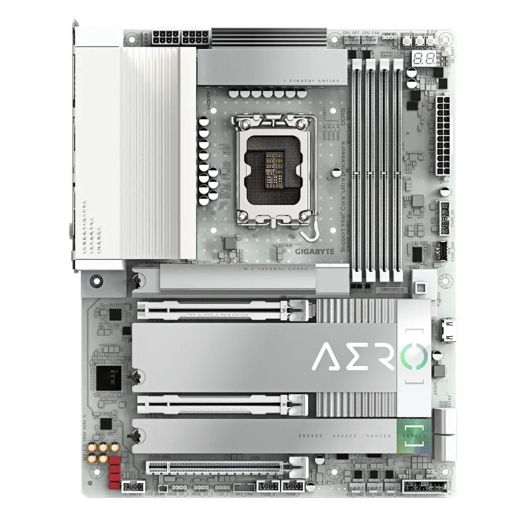 Gigabyte Z890 AERO G Wi-Fi 7 Intel Z890 LGA1851 DDR5 ATX Motherboard for Content Creators