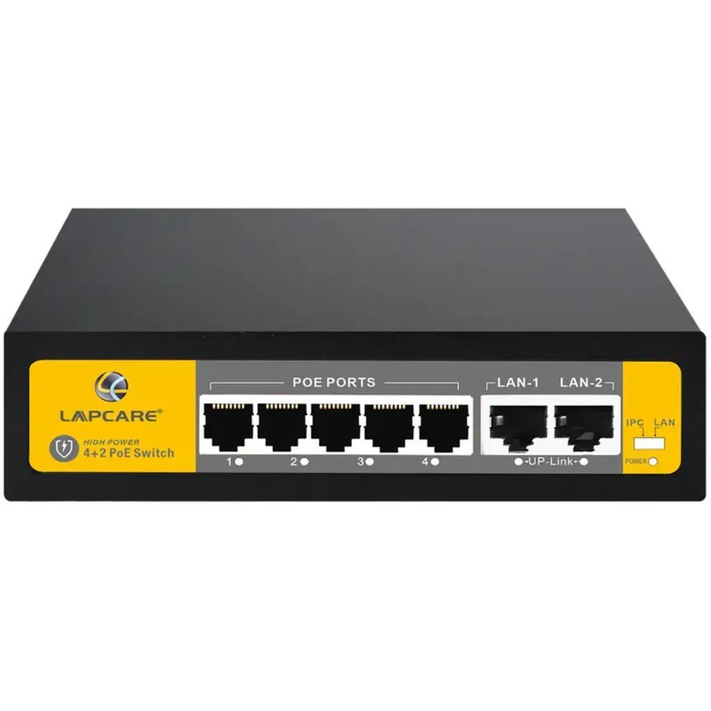 Lapcare Laplink LPS42PUN 4+2 Port 10/100 Mbps PoE Network Switch with Durable Metal Housing