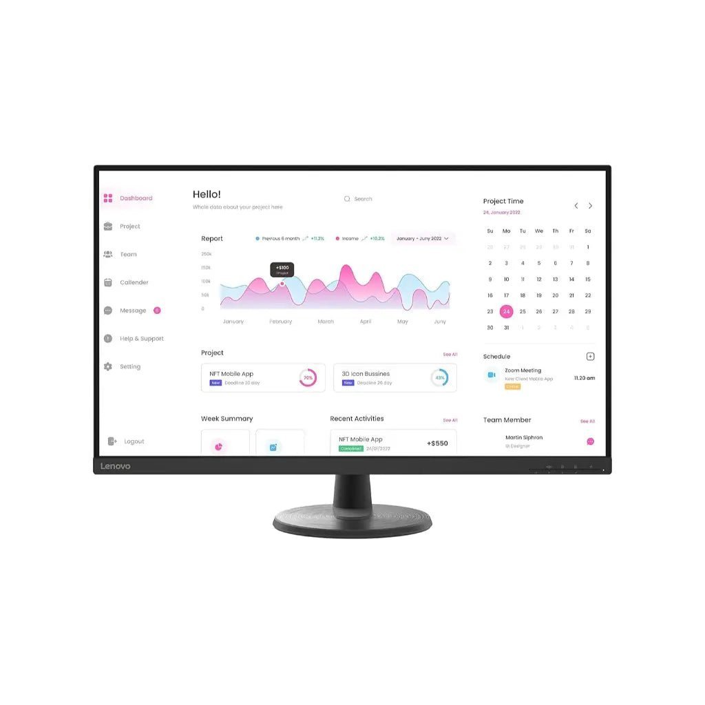 Lenovo D32-40 31.5-inch Full HD 1080p 60Hz VA LED Monitor with Anti-Glare Display