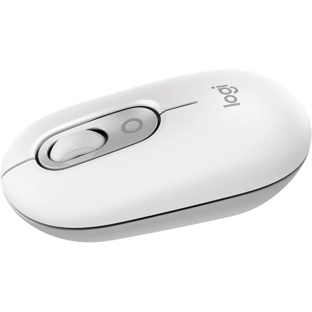 Logitech POP Multi-Device Bluetooth Wireless Mouse with Customizable Emoji Button - Off White
