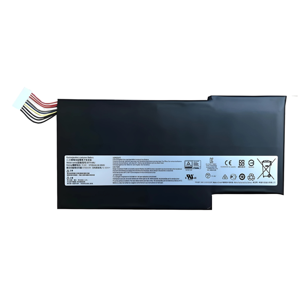 MSI BTY-M6J GS63 OEM 57Whr 5200mAh 11.4V 3-Cell Replacement Laptop Battery for MSI GS63 Series