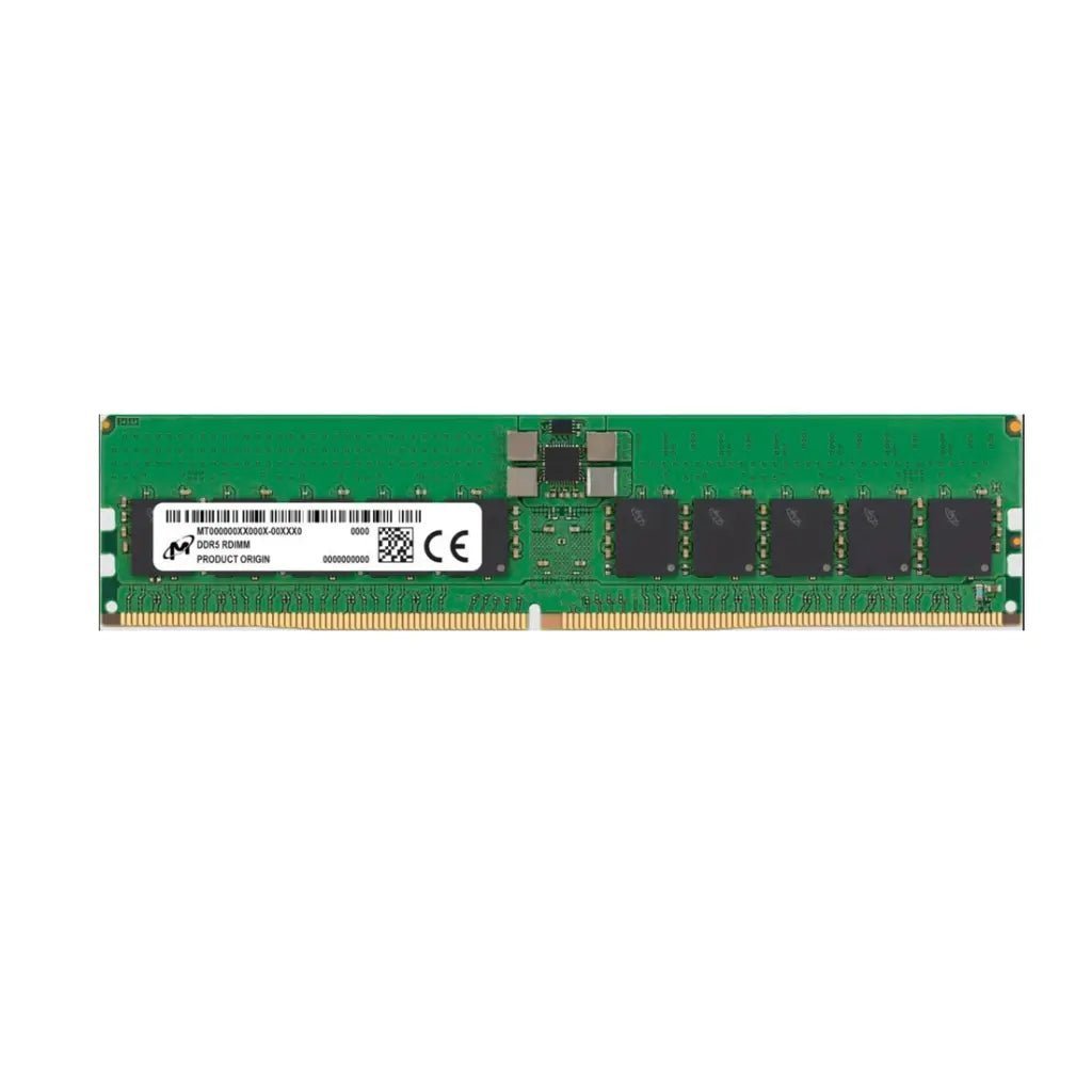 Micron 64GB DDR5 6400MHz ECC Registered RDIMM CL52 288-Pin Server Memory Module