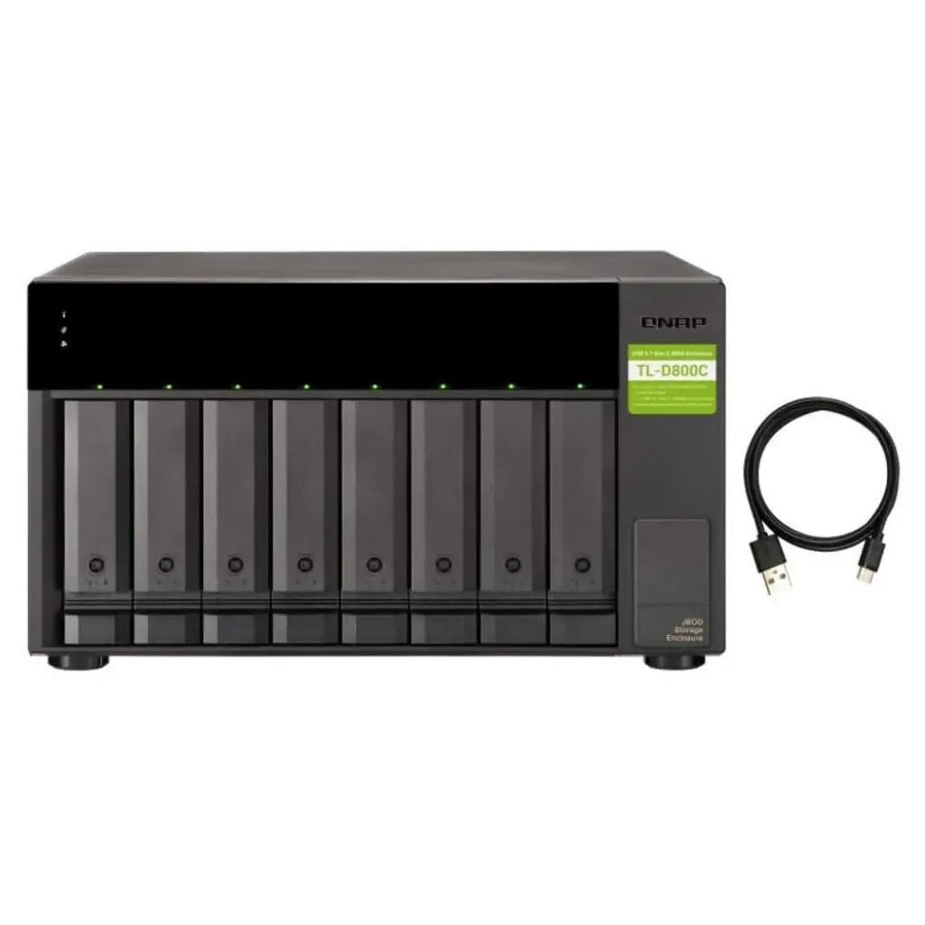 QNAP TL-D800C 8-Bay USB 3.2 Gen 2 Type-C JBOD Desktop Storage Expansion Enclosure