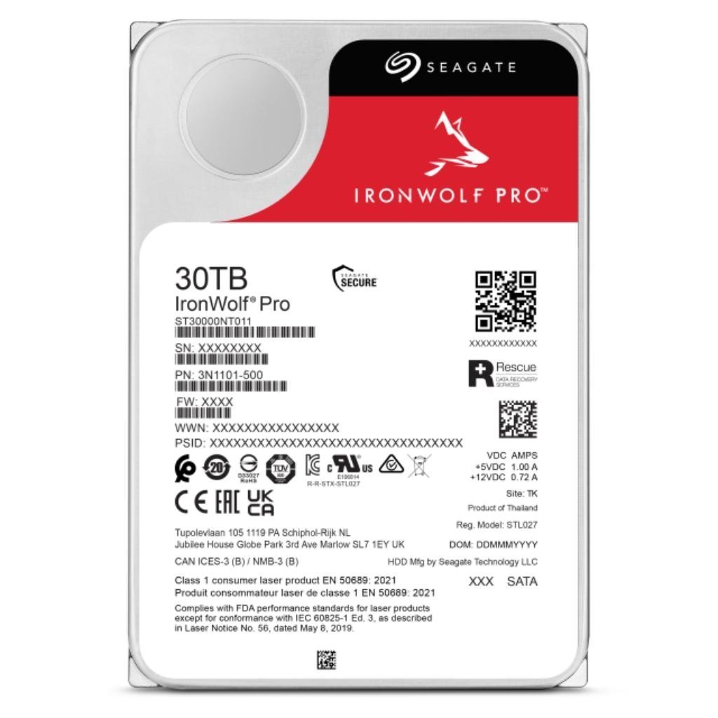 Seagate IronWolf Pro 30TB 3.5-inch SATA Internal NAS Hard Drive