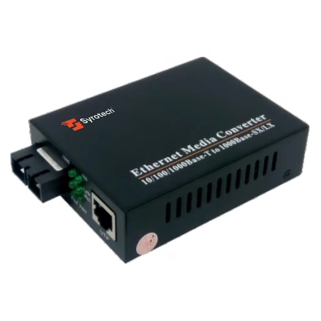 Syrotech GOMC-1312-20 Gigabit Ethernet Media Converter, Single Mode Dual Fiber, SC Connector, 20Km Range Syrotech GOMC-1312-20 Gigabit Ethernet Media Converter