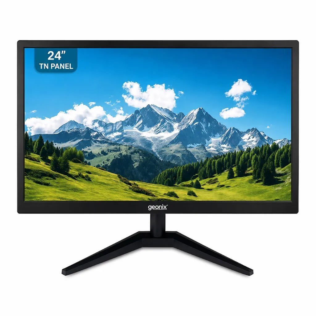 Geonix 24-Inch Full HD LED Monitor (1920x1080) with HDMI and VGA Connectivity