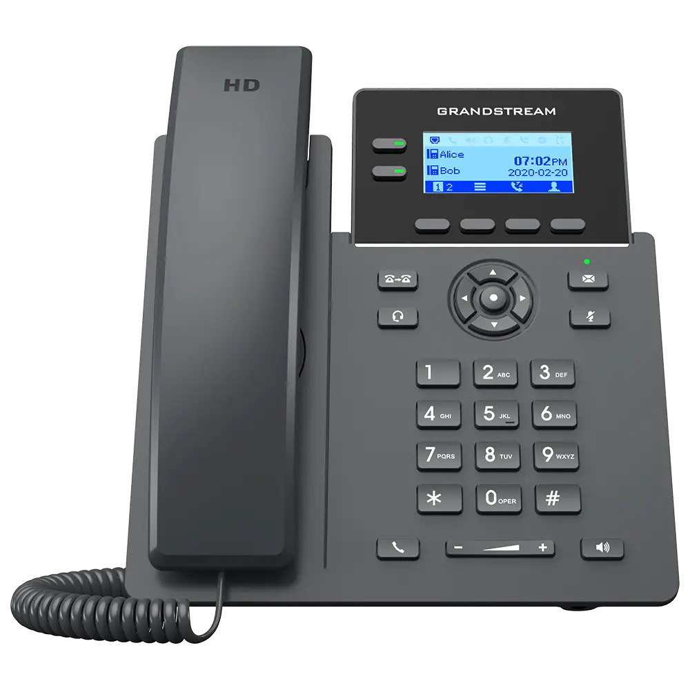 Grandstream GRP2602G 2-Line Essential Gigabit IP Phone with PoE Support for Professional Business VoIP