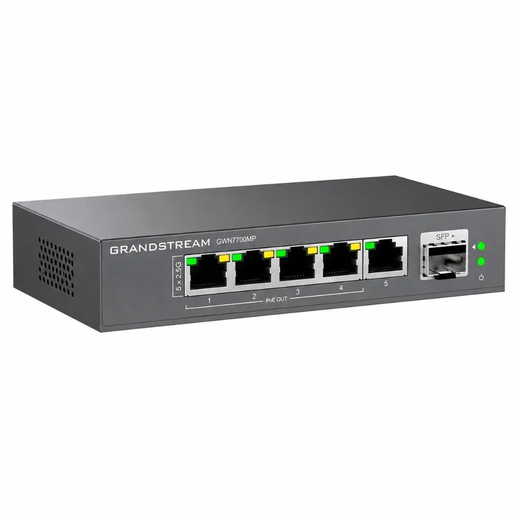 Grandstream GWN7700MP 8-Port 2.5G Unmanaged PoE+ Network Switch with 10G SFP+ Uplink Grandstream GWN7700MP 8-Port 2.5G Unmanaged PoE+ Network Switch with 10G SFP+ Uplink