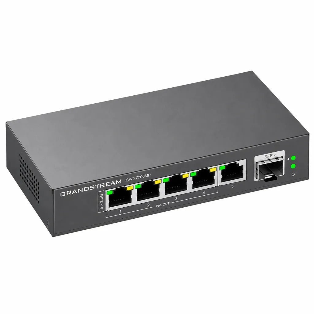 Grandstream GWN7700MP 8-Port 2.5G Unmanaged PoE+ Network Switch with 10G SFP+ Uplink Grandstream GWN7700MP 8-Port 2.5G Unmanaged PoE+ Network Switch with 10G SFP+ Uplink