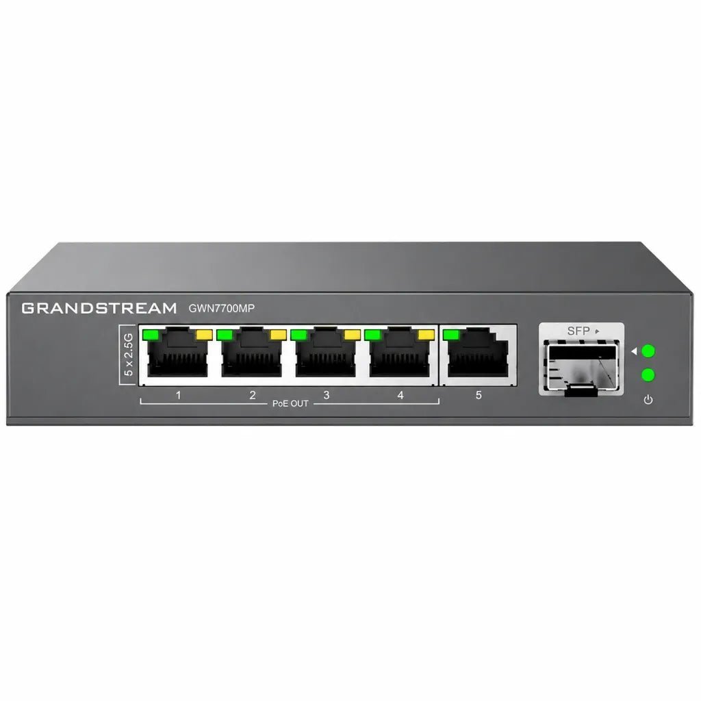Grandstream GWN7700MP 8-Port 2.5G Unmanaged PoE+ Network Switch with 10G SFP+ Uplink Grandstream GWN7700MP 8-Port 2.5G Unmanaged PoE+ Network Switch with 10G SFP+ Uplink