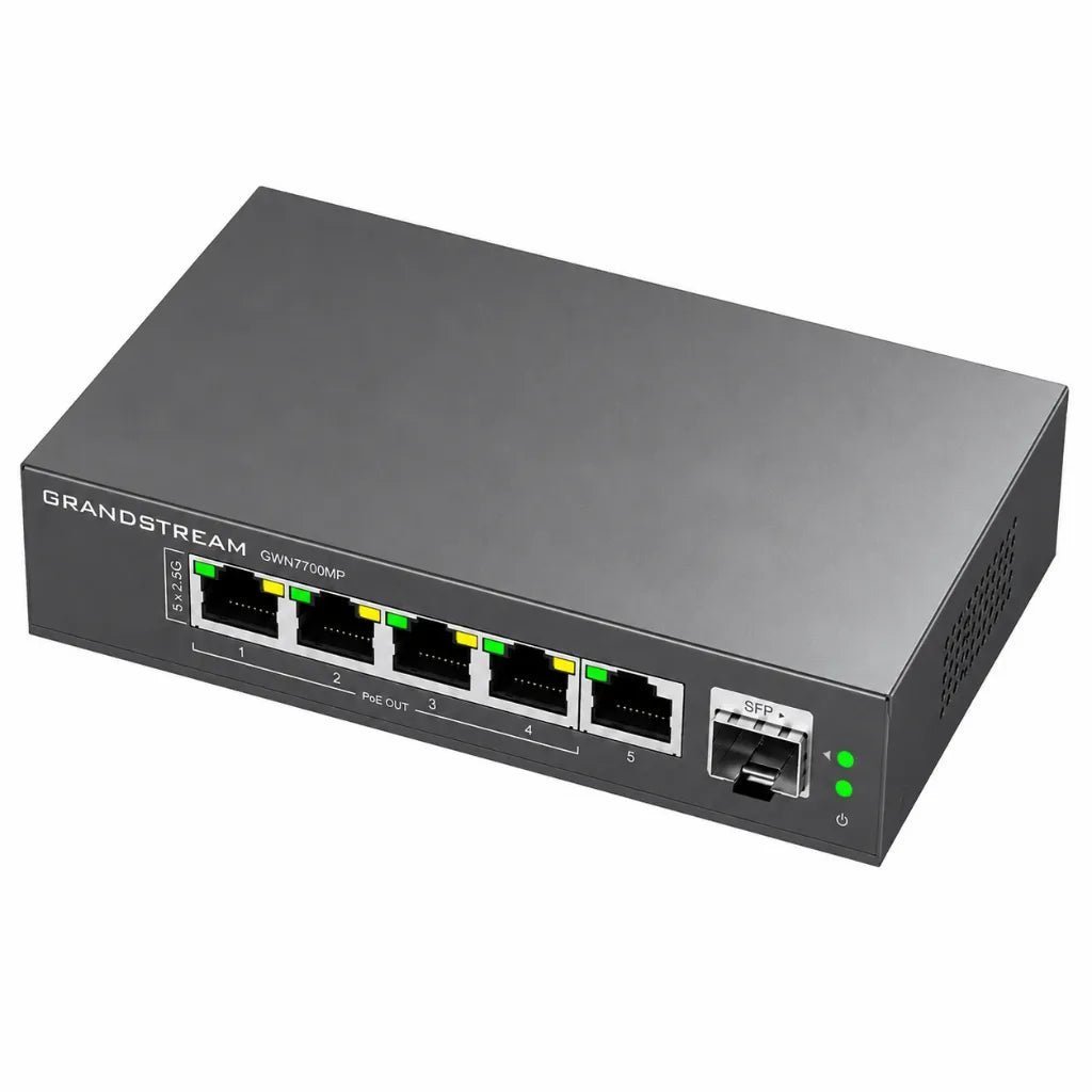 Grandstream GWN7700MP 8-Port 2.5G Unmanaged PoE+ Network Switch with 10G SFP+ Uplink Grandstream GWN7700MP 8-Port 2.5G Unmanaged PoE+ Network Switch with 10G SFP+ Uplink