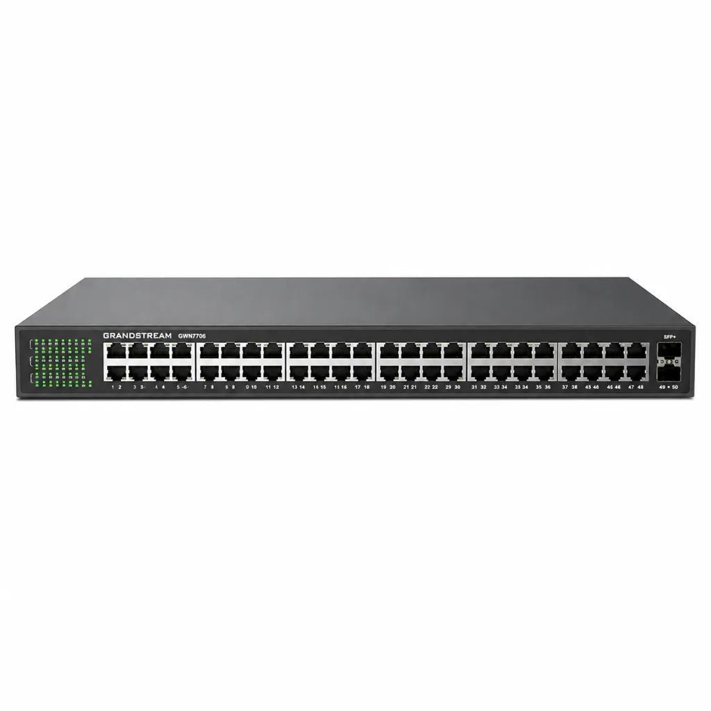 Grandstream GWN7706 48-Port Gigabit Ethernet Network Switch with 2 SFP Uplink Ports Grandstream GWN7706 48-Port Gigabit Ethernet Network Switch with 2 SFP Uplink Ports