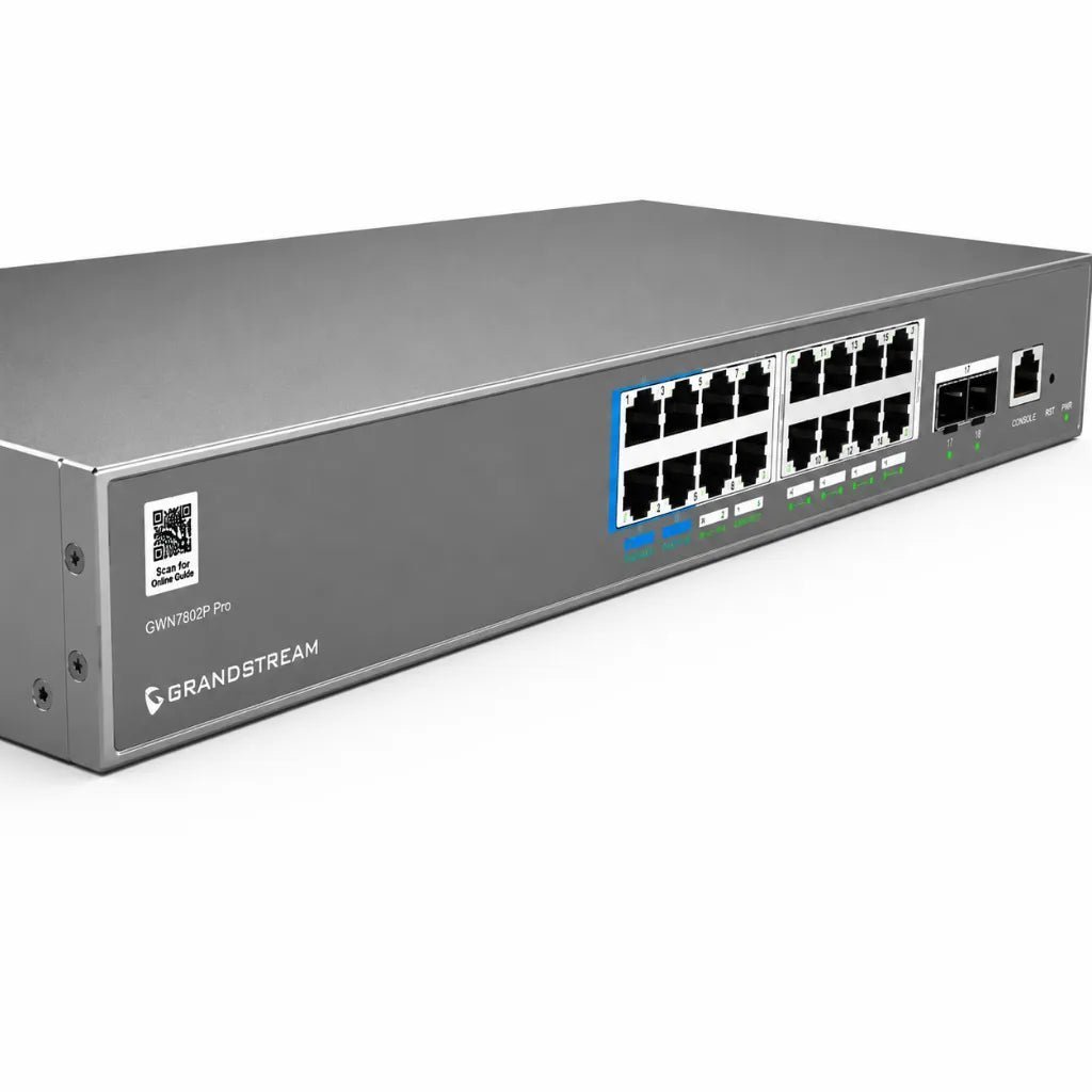 Grandstream GWN7802P 16-Port Gigabit Layer 2++ Managed PoE+ Network Switch Grandstream GWN7802P 16-Port Gigabit Layer 2++ Managed PoE+ Network Switch