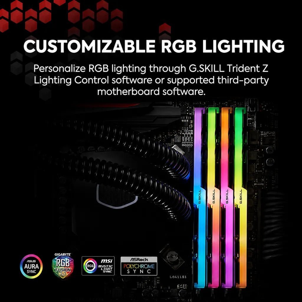 G.SKILL Trident Z RGB Series 16GB (2 x 8GB) DDR4 3000MHz Desktop Memory Kit G.SKILL Trident Z RGB Series 16GB (2 x 8GB) DDR4 3000MHz Desktop Memory Kit