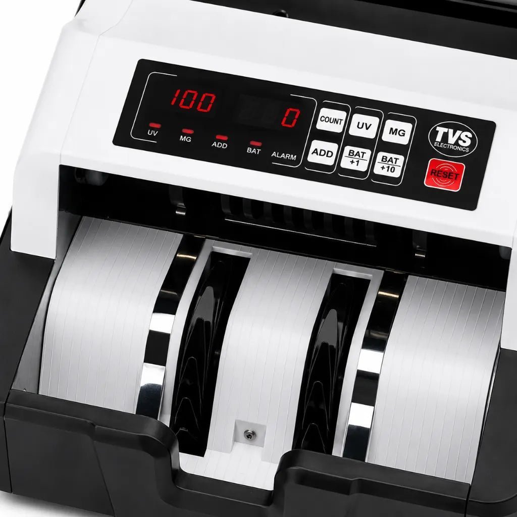 TVS Electronics CC 232 Classic Currency Cash Counting Machine with Advanced Counterfeit Detection TVS Electronics CC 232 Classic Currency Cash Counting Machine with Advanced Counterfeit Detection