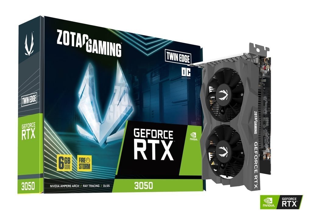 Zotac Gaming GeForce RTX 3050 Twin Edge 6GB OC GDDR6 128-Bit Desktop Graphics Card Zotac Gaming GeForce RTX 3050 Twin Edge 6GB OC GDDR6 128-Bit Desktop Graphics Card